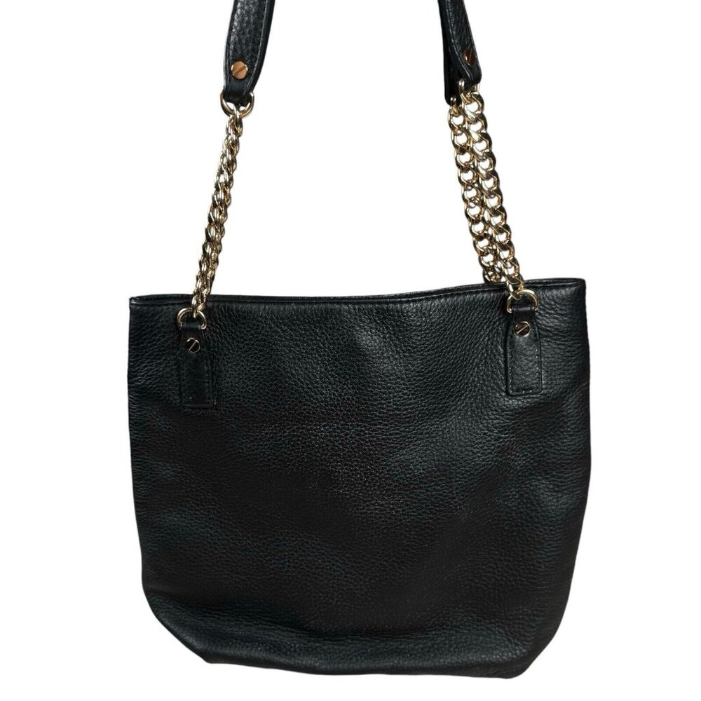 MICHAEL‎ KORS Chain Bag Black Pebbled Leather Shoulder Bag